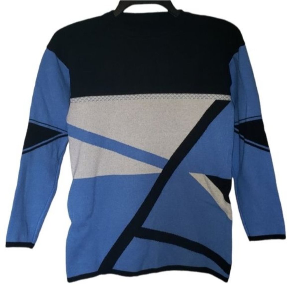 Soft Knit Abstract Ski Sweater Size Large